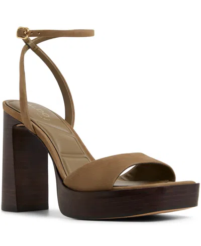 Aldo Lothon Platform Sandal In Animal Print