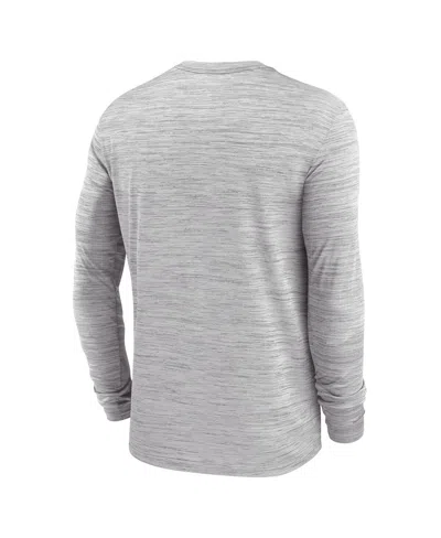 Nike Men's Gray Syracuse Orange 2025 Sideline Velocity Performance Long Sleeve T-shirt In Gray