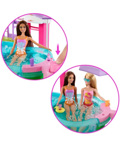 Barbie Dream Pool Playset With Slide And Bubbling Hot Tub 20 Plus Accessories Including Pet In Multi