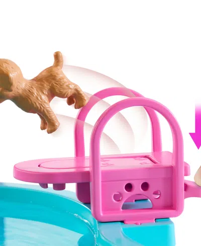 Barbie Dream Pool Playset With Slide And Bubbling Hot Tub 20 Plus Accessories Including Pet In Multi