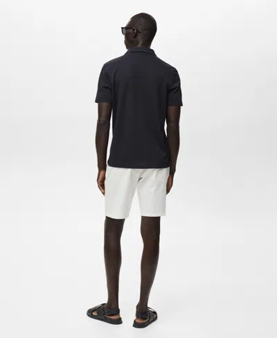 Mango Men's Slim-fit Cotton-pique Polo Shirt In Black