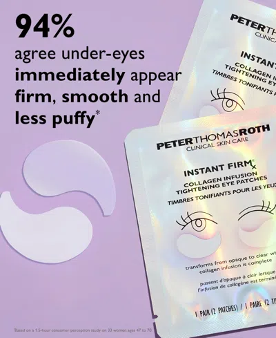 Peter Thomas Roth Instant Firmx Collagen Infusion Tightening Eye Patches In Transparent