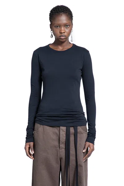 Ann Demeulemeester Fiene Printed Long Sleeve T-shirt In Blue