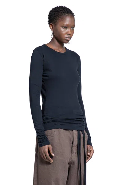 Ann Demeulemeester Fiene Printed Long Sleeve T-shirt In Blue