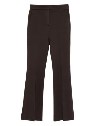 Via Masini 80 Side-pocket Straight-hem Trousers In Brown