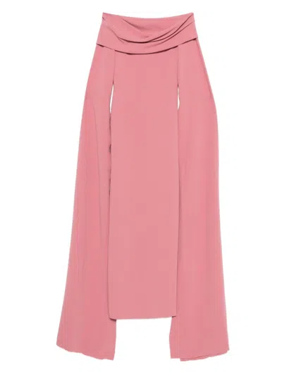 Solace London Nuri Midi Dress In Pink