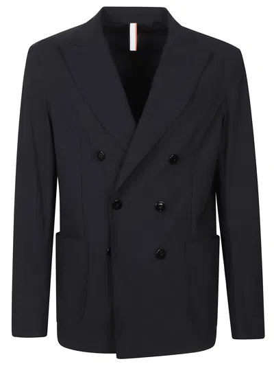 P.m.d.s Eritrea Double-breasted Jacket With Notch Lapel In Black
