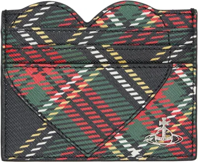 Vivienne Westwood Black Heart Card Holder In Multi