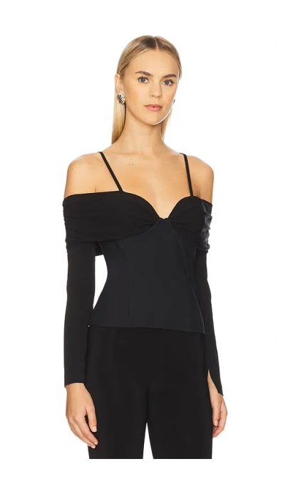Simkhai Hazel Off-the-shoulder Stretch-jersey Top In Black