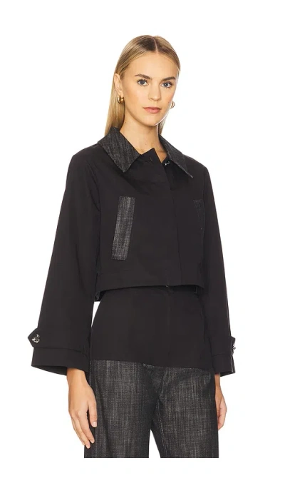 Matthew Bruch Cropped Barn Jacket In Black