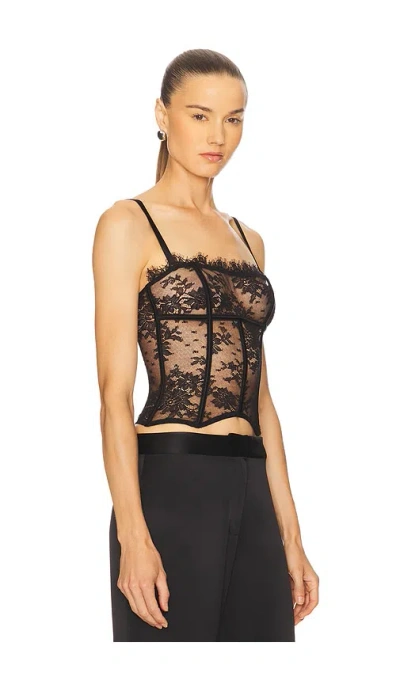 Kiki De Montparnasse Jolie Strapless Scalloped Lace Bustier In Black