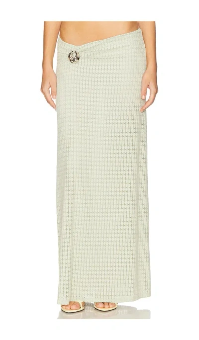 Lioness In Your Dreams Maxi Skirt Beige In Green