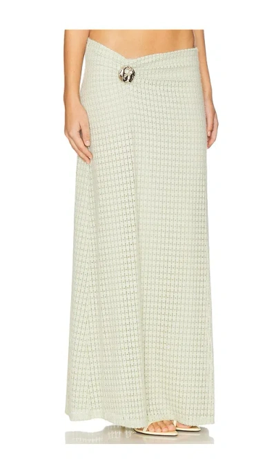 Lioness In Your Dreams Maxi Skirt Beige In Green