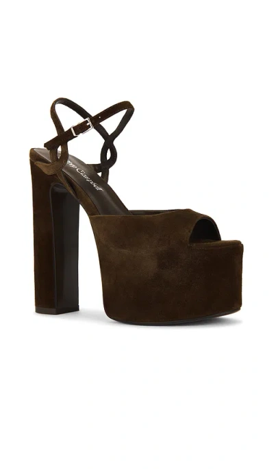 Jeffrey Campbell Ever Last Ankle Strap Platform Sandal In Brown