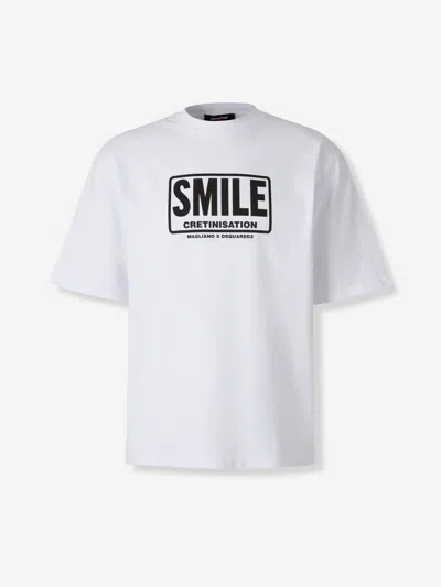 Dsquared2 Dsquared White Cotton Dsquared X Magliano T-shirt In White