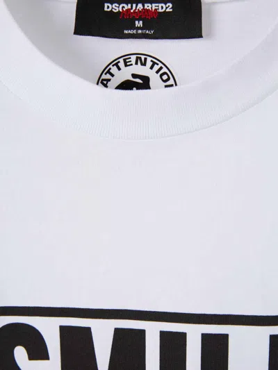 Dsquared2 Dsquared White Cotton Dsquared X Magliano T-shirt In White