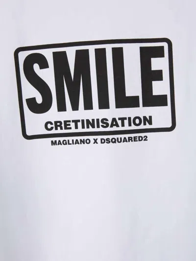 Dsquared2 Dsquared White Cotton Dsquared X Magliano T-shirt In White