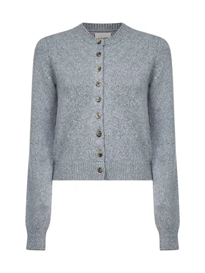 Khaite Everheart Button-front Cashmere Cardigan In Gray