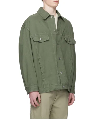 Apc Button-fastening Flap-pocket Jacket In Green
