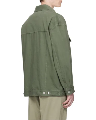 Apc Button-fastening Flap-pocket Jacket In Green