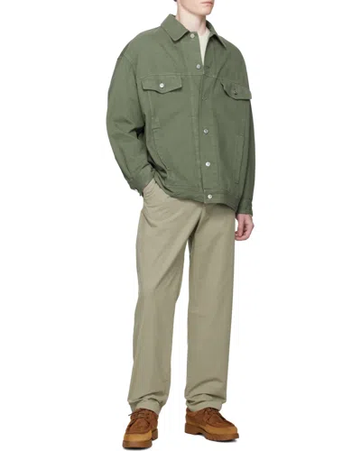 Apc Button-fastening Flap-pocket Jacket In Green