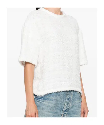 Iro Boxy Silhouette Short Sleeves Top In White