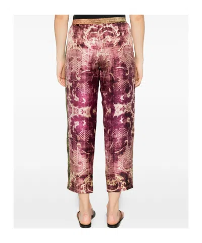 Pierre-louis Mascia Pierre Louis Mascia Printed Silk Trousers In Red