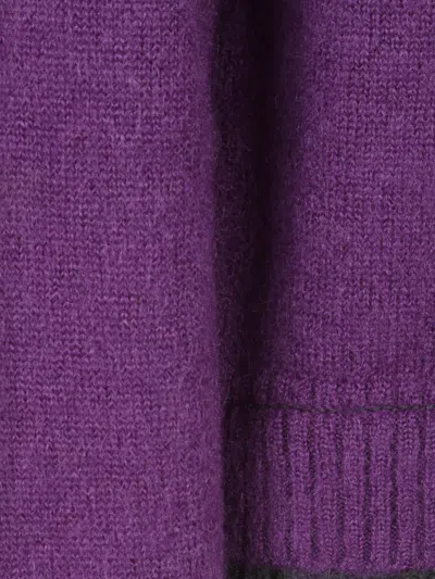 Sacai Wool Knit Pullover In Purple