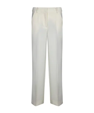 P.a.r.o.s.h Straight Leg Tailored Trousers In White