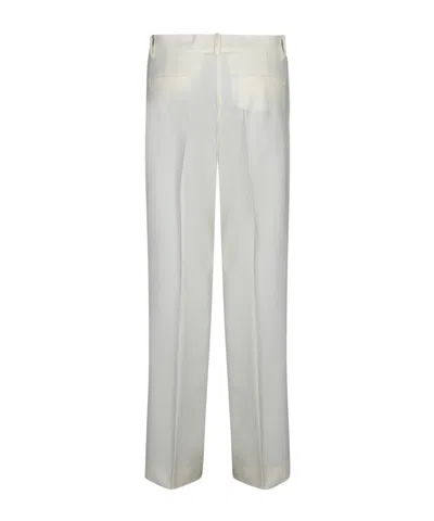 P.a.r.o.s.h Straight Leg Tailored Trousers In White
