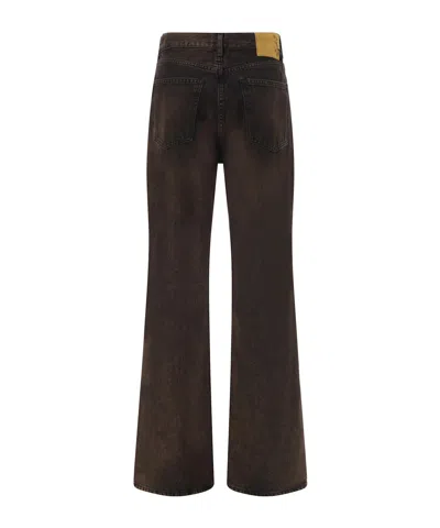 Haikure Brown Vintage Effect Korea Jeans In Brown