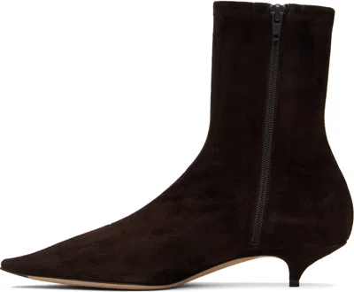 The Row Pointed Ankle Boots In Black
