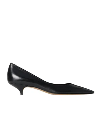 The Row Liisa Distressed Kitten-heel Pumps In Black