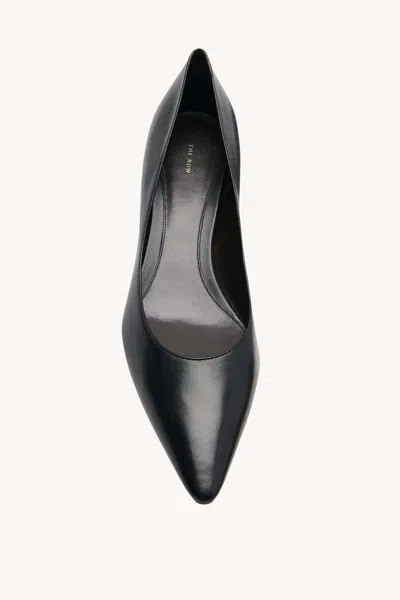 The Row Liisa Distressed Kitten-heel Pumps In Black