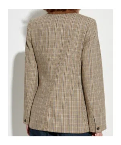 Rag & Bone Evia Houndstooth Plaid Blazer In Brown