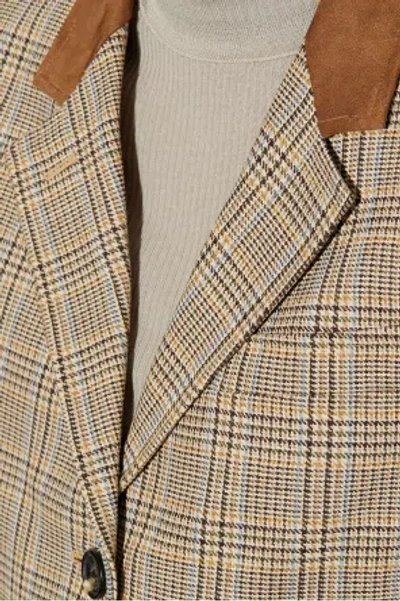 Rag & Bone Evia Houndstooth Plaid Blazer In Brown