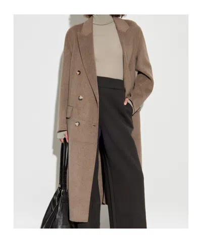 Rag & Bone Vasso Double Breasted Wool Blend Coat In Brown