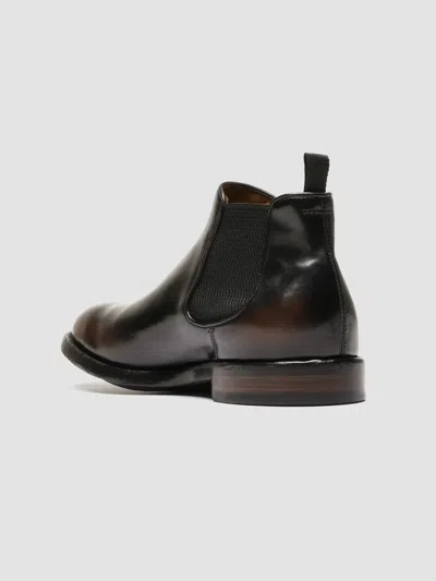 Officine Creative Elasticated-panel Leather Boots In Black