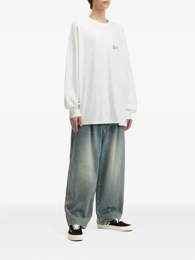 Five Cm Long-sleeve T-shirt In White