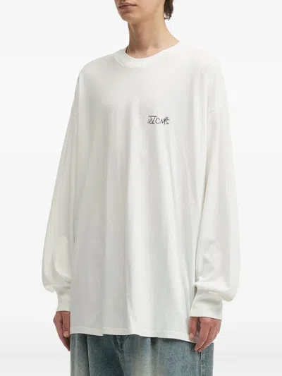 Five Cm Long-sleeve T-shirt In White