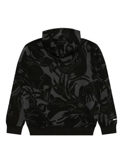 Aape By A Bathing Ape Abstract-print Zip-up Hoodie In Black