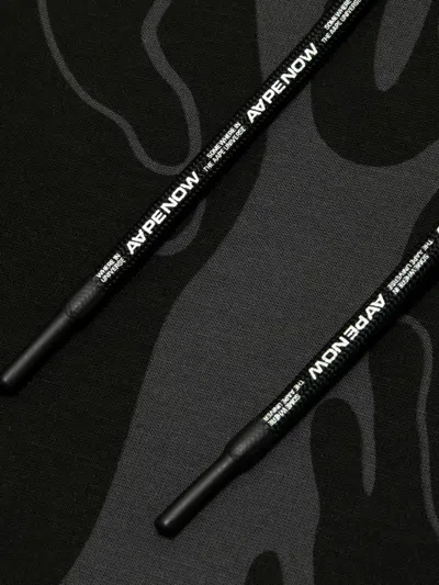 Aape By A Bathing Ape Abstract-print Zip-up Hoodie In Black