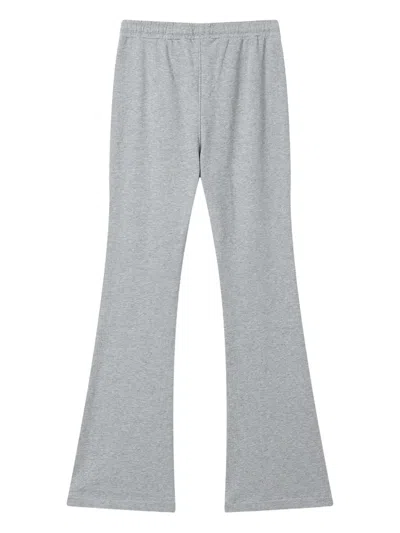 Izzue Elastic-waistband Flared Track Pants In Gray
