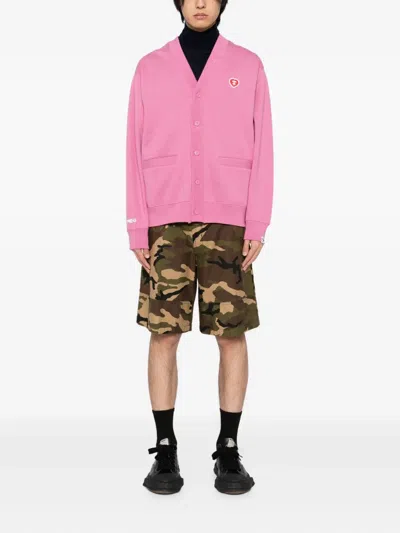 Aape By A Bathing Ape Button-up Cardigans In Pink