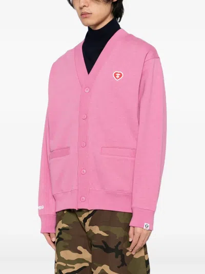 Aape By A Bathing Ape Button-up Cardigans In Pink
