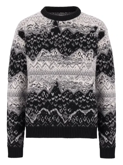 费尔岛式图案圆领毛衣