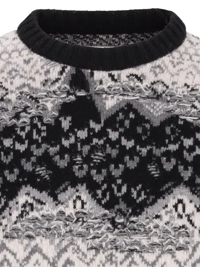 费尔岛式图案圆领毛衣