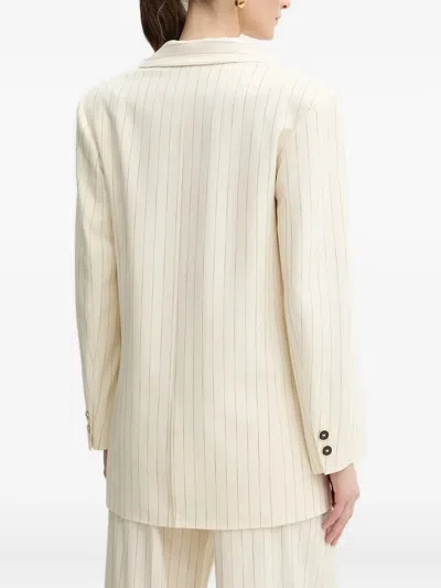 Simona Corsellini Stripe-pattern Blazer In White