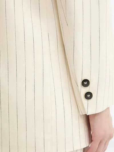 Simona Corsellini Stripe-pattern Blazer In White