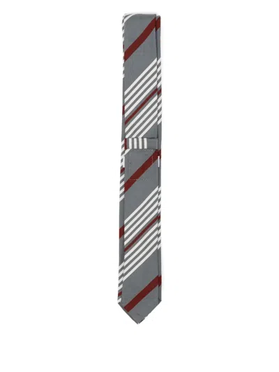 Thom Browne Striped Tie In Multi